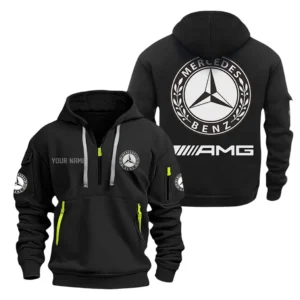 Hoodie Half Zipper Exclusive Logo Gift For Performance Tuning Enthusiasts CAR200 - Black