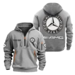 Speed Machine Hoodie Half Zipper, All Over Print Hoodie Gift For Speed Machine Enthusiasts CAR200 - Gray