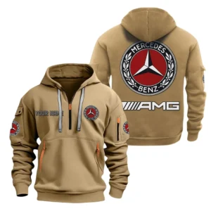 Speed Machine Hoodie Half Zipper, All Over Print Hoodie Gift For Speed Machine Enthusiasts CAR200 - Khaki