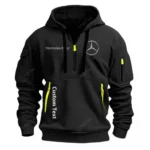 Hoodie Half Zipper Exclusive Logo Gift For Performance Legend Enthusiasts CAR112 - Black