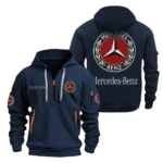 Exclusive Logo Hoodie Half Zipper For High-End Coupe Auto Enthusiasts, Gift For High-End Coupe Auto Fans CAR200 - Navy