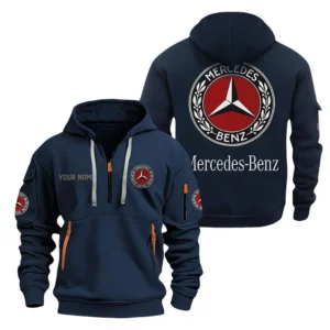 Exclusive Logo Hoodie Half Zipper For High-End Coupe Auto Enthusiasts, Gift For High-End Coupe Auto Fans CAR200 - Navy