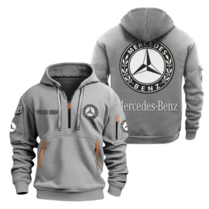Hoodie Half Zipper Exclusive Logo Gift For Grand Touring Auto Enthusiasts CAR200 - Gray