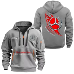 Hoodie Half Zipper Exclusive Logo Gift For Grand Touring Auto Enthusiasts CAR170 - Gray