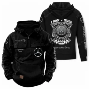 Performance Vehicle Tactical Quarter Zip Hoodie, Exclusive Logo Hoodie For Car Enthusiasts CAR106 - Black