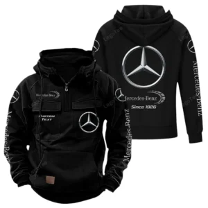 Grand Touring Auto Tactical Quarter Zip Hoodie, Exclusive Logo Hoodie For Car Enthusiasts CAR960 - Black