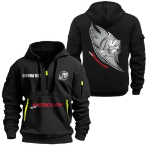 Hoodie Half Zipper Exclusive Logo Gift For Vessel Propulsion Enthusiasts CAR170 - Black