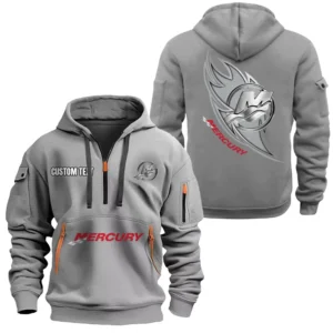 Hoodie Half Zipper Exclusive Logo Gift For Watercraft Motor Enthusiasts CAR170 - Gray