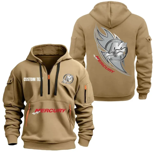 Nautical Propulsion Hoodie Half Zipper, All Over Print Hoodie Gift For Nautical Propulsion Enthusiasts CAR170 - Khaki