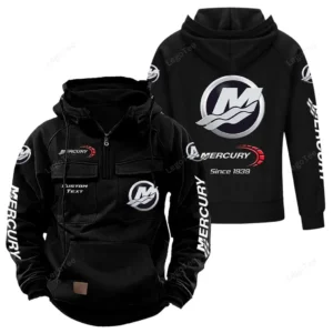 Vessel Propulsion Tactical Quarter Zip Hoodie, Exclusive Logo Hoodie For Car Enthusiasts CAR960 - Black