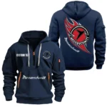 Hoodie Half Zipper Exclusive Logo Gift For Auto Enthusiasts CAR170 - Navy