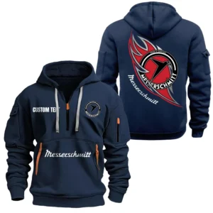 Hoodie Half Zipper Exclusive Logo Gift For Auto Enthusiasts CAR170 - Navy