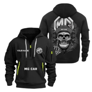 Hoodie Half Zipper Exclusive Logo Gift For Historic Automobile Enthusiasts CAR166 - Black
