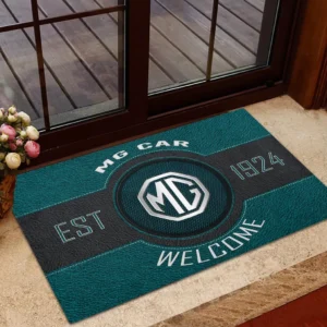 Iconic British Ride Doormat, Automotive Logo Style Floor Mat CAR169 - Cyan
