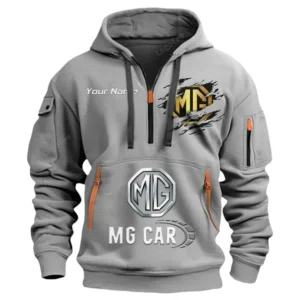 Hoodie Half Zipper Exclusive Logo Gift For Collector’s Auto Enthusiasts CAR113 - Gray