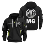 Retro Coupe Hoodie Half Zipper, Exclusive Logo Hoodie For Retro Coupe Enthusiasts CAR200 - Black