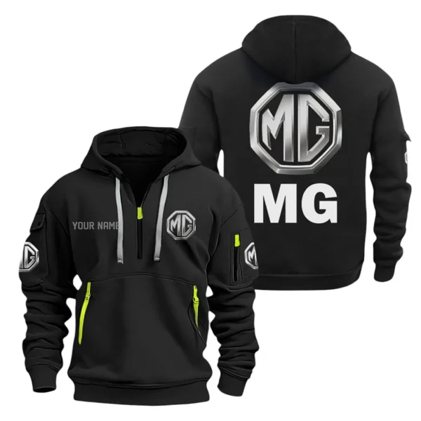 Retro Coupe Hoodie Half Zipper, Exclusive Logo Hoodie For Retro Coupe Enthusiasts CAR200 - Black