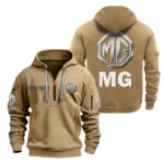 Timeless Convertible Hoodie Half Zipper, All Over Print Hoodie Gift For Timeless Convertible Enthusiasts CAR200 - Khaki