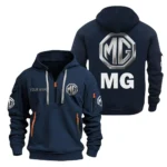 Collector’s Auto Hoodie Half Zipper, All Over Print Hoodie Gift For Collector’s Auto Enthusiasts CAR200 - Navy