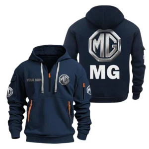 Collector’s Auto Hoodie Half Zipper, All Over Print Hoodie Gift For Collector’s Auto Enthusiasts CAR200 - Navy