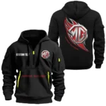 Hoodie Half Zipper Exclusive Logo Gift For Vintage Sports Auto Enthusiasts CAR170 - Black