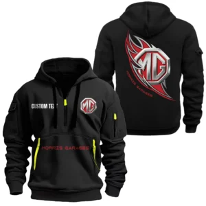 Hoodie Half Zipper Exclusive Logo Gift For Vintage Sports Auto Enthusiasts CAR170 - Black