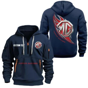 Hoodie Half Zipper Exclusive Logo Gift For Heritage Vehicle Enthusiasts CAR170 - Navy