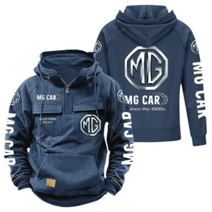 Collector’s Auto Tactical Quarter Zip Hoodie, Exclusive Logo Hoodie For Car Enthusiasts CAR960 - Dark Blue