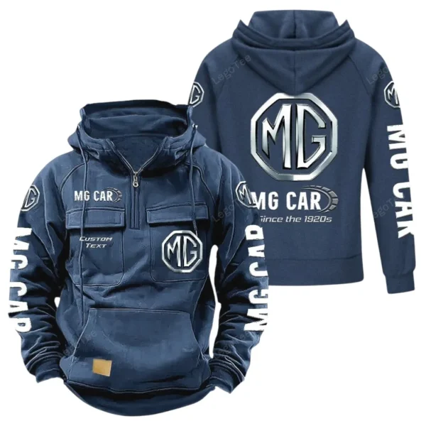 Collector’s Auto Tactical Quarter Zip Hoodie, Exclusive Logo Hoodie For Car Enthusiasts CAR960 - Dark Blue