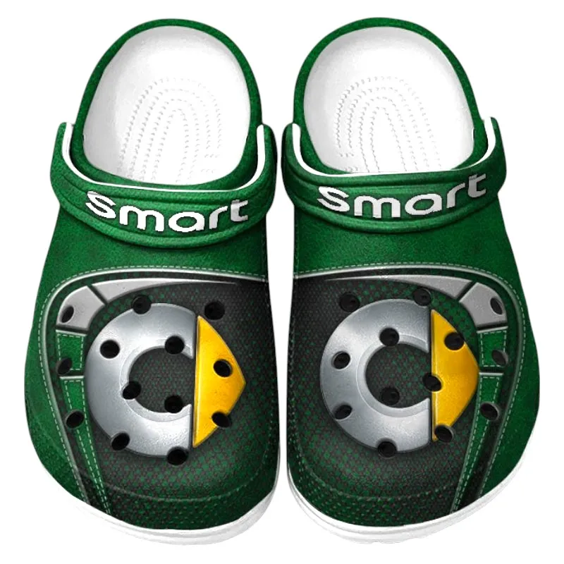 Micro Vehicle Lover’s All Over Print Clog, Slip-On Shoes for Daily Comfort and Garage Style CAR177 - Green
