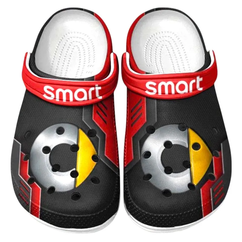 Micro Vehicle Lover’s All Over Print Clog, Slip-On Shoes for Daily Comfort and Garage Style CAR185 - Red