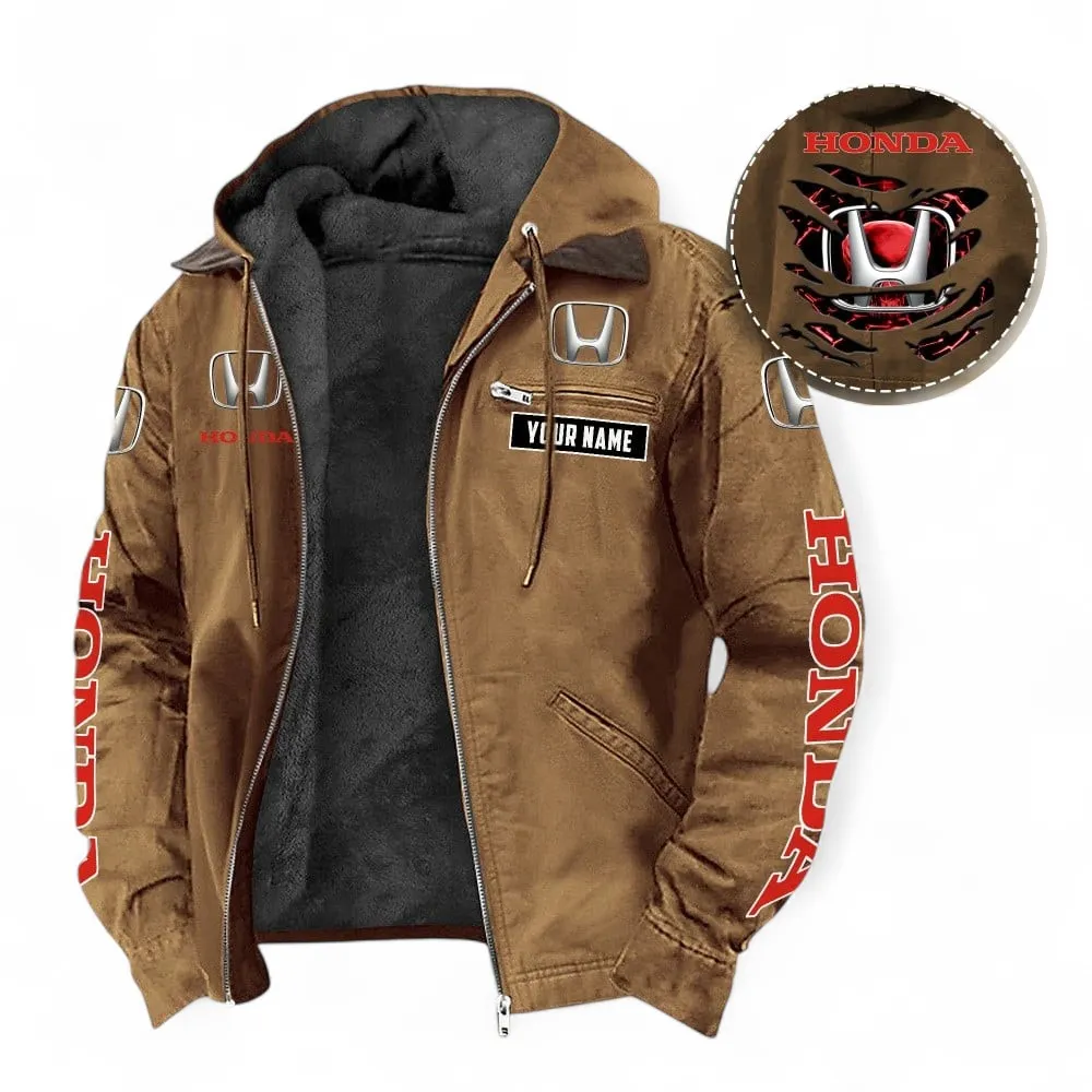 Mid-Size Vehicle Hooded And Flannel Hoodie, Adventure-Ready Streetwear For Car Lovers CAR391 - Camel
