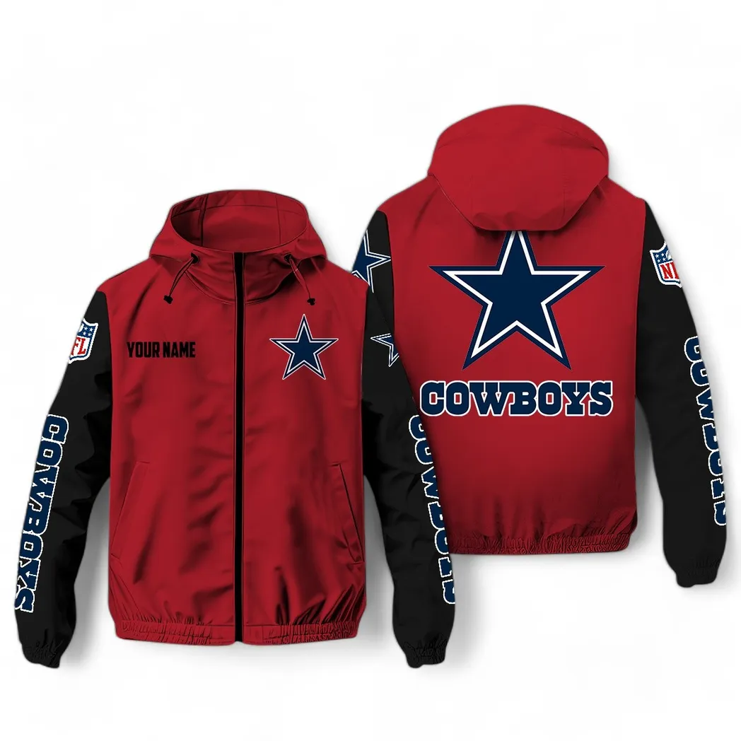 Midnight Prowlers Windbreaker Jacket, All-Weather Fan Windbreaker NFL291 - Red Black