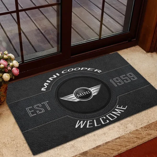 Modern Two-Door Doormat, All Over Print Doormat For Car Lovers CAR169 - Black