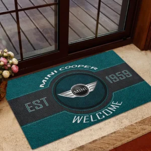 Compact Car Doormat, All Over Print Doormat For Car Lovers CAR169 - Cyan