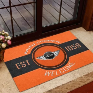 Compact Car Doormat, Automotive Logo Style Floor Mat CAR169 - Orange