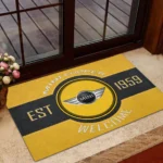 Small Crossover Doormat, Automotive Logo Style Floor Mat CAR169 - Yellow