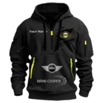 Hoodie Half Zipper Exclusive Logo Gift For Retro Compact Enthusiasts CAR113 - Black