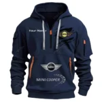 Hoodie Half Zipper Exclusive Logo Gift For City Legend Auto Enthusiasts CAR113 - Navy