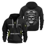 Hoodie Half Zipper Exclusive Logo Gift For Classic Car Enthusiasts CAR166 - Black