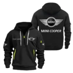 Hoodie Half Zipper Exclusive Logo Gift For Retro Compact Enthusiasts CAR200 - Black