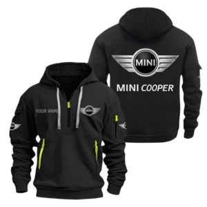 Hoodie Half Zipper Exclusive Logo Gift For Retro Compact Enthusiasts CAR200 - Black