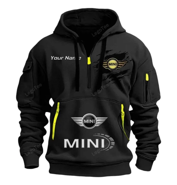 Hoodie Half Zipper Exclusive Logo Gift For Tiny Cruiser Enthusiasts CAR113 - Black