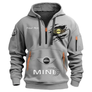 Hoodie Half Zipper Exclusive Logo Gift For Auto Pocket Rocket Enthusiasts CAR113 - Gray
