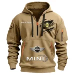 Hoodie Half Zipper Exclusive Logo Gift For Urban Explorer Car Enthusiasts CAR113 - Khaki