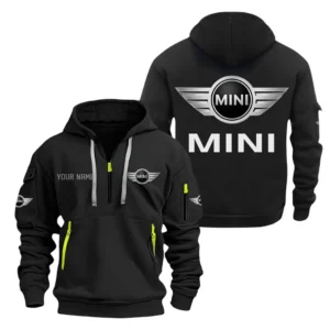 Hoodie Half Zipper Exclusive Logo Gift For Iconic Hatchback Car Enthusiasts CAR200 - Black
