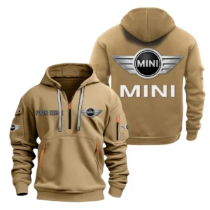 Auto Pocket Rocket Hoodie Half Zipper, All Over Print Hoodie Gift For Auto Pocket Rocket Enthusiasts CAR200 - Khaki