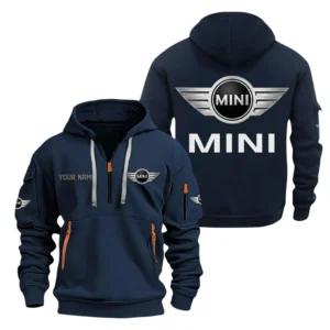 Hoodie Half Zipper Exclusive Logo Gift For Urban Explorer Car Enthusiasts CAR200 - Navy