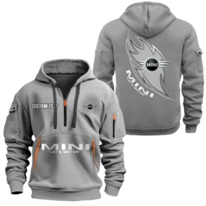 Hoodie Half Zipper Exclusive Logo Gift For Car Zippy Compact Enthusiasts CAR170 - Gray