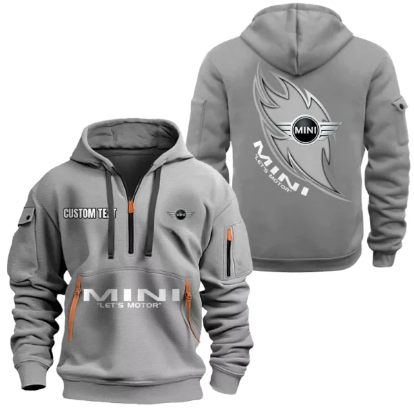 Hoodie Half Zipper Exclusive Logo Gift For Car Zippy Compact Enthusiasts CAR170 - Gray